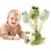 TUMAMA Danse Parlante Jouets Dinosaures,Électronique Dinosaures en Peluche,Jouet Musical avec Enregistrement Répét Parler,Cha