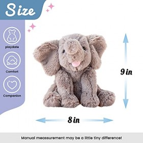 Hopearl Adorable Peluche Veau Éléphant Jouet Floppy Elephish Ultra Soft Stuffed Animal pour Garçons Filles Enfants Tout-Petit