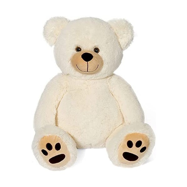 LotFancy 50cm Ours en Peluche, Jouet en Peluche, Animal en Peluche Mignon Jouet en Peluche avec Empreintes Cadeaux pour Enfan