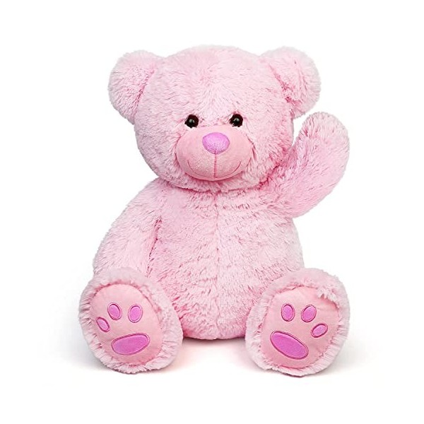 LotFancy 50cm Ours en Peluche, Jouet en Peluche, Animal en Peluche Mignon Jouet en Peluche avec Empreintes Cadeaux pour Enfan