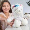 Warmies® Peluche bouillotte entièrement chauffante parfumée à la lavande - Lama, 33 cm