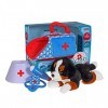 GIPSY TOYS - Yago mon chiot en peluche à soigner avec 4 accessoires inclus, jouet vétérinaire dès 18 mois