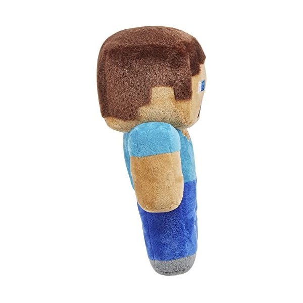 Minecraft Personnage en peluche basique de 20,3 cm, sous licence officielle - Ensemble de collection Steve 