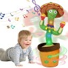 HICAS Cactus Qui Danse et Répète,Éclairage,Répète ce Que Tu Dis,Jouet Cactus Éducatif Interactif,120 Chansons, Contrôle du Vo