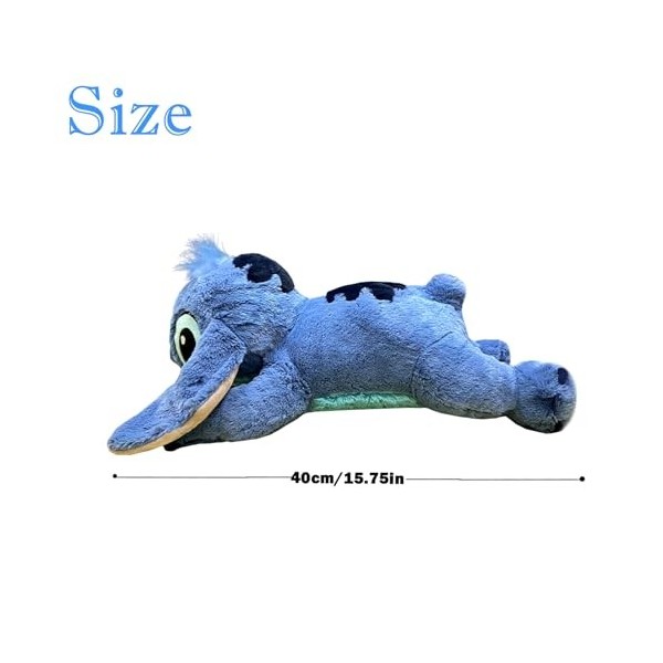 WKxinxuan Stitch Peluche Stitch Poupées, 40 cm Stitch Mignonne Kawaii Figurine Jouets Anime Jouet en Peluche Convient aux Cad