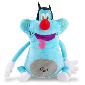 Oggy Et Le Cafard Peluche 37cm Cartoon Fat Cat Oggy pour Enfants Anniversaire Famille Décoration Enfant Cadeau Jouet