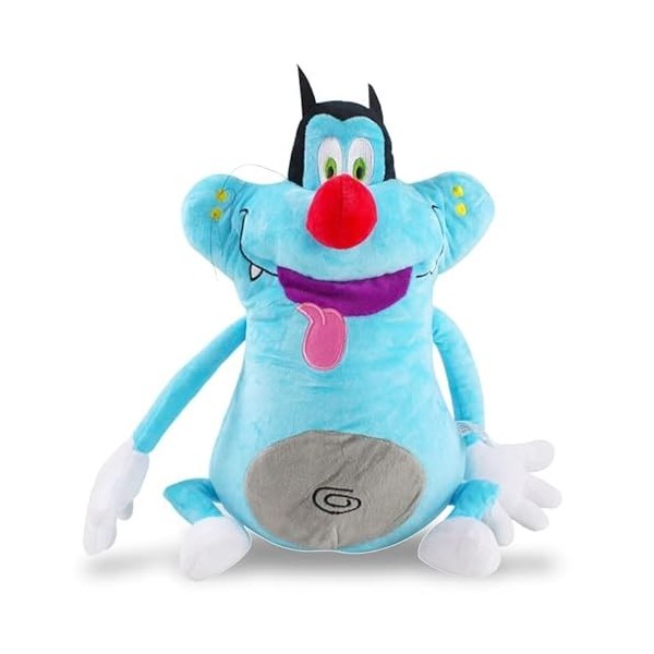 Oggy Et Le Cafard Peluche 37cm Cartoon Fat Cat Oggy pour Enfants Anniversaire Famille Décoration Enfant Cadeau Jouet