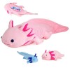 lilizzhoumax Peluche Axolotl avec 2 Petits Axolotl, Simulation Jouet en Peluche Axolotl Poupée, Ensemble de Jeu de 3 Fermetur