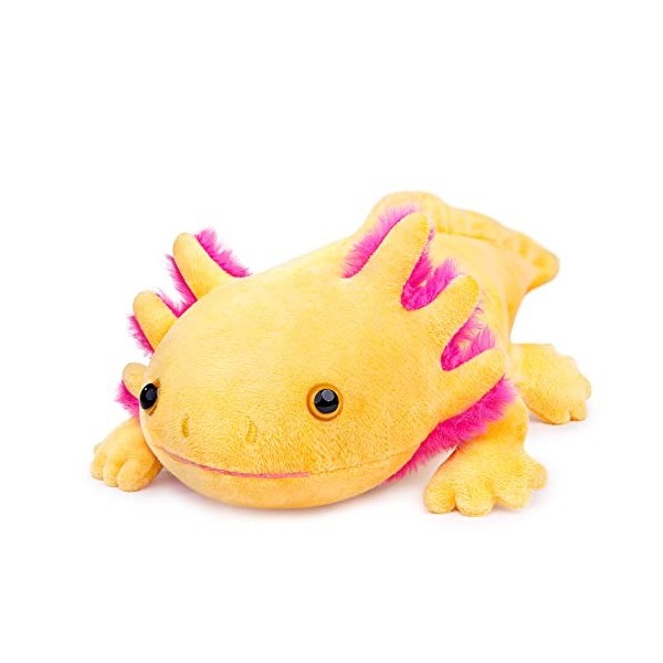 lilizzhoumax Peluche Axolotl avec 2 Petits Axolotl, Simulation Jouet en Peluche Axolotl Poupée, Ensemble de Jeu de 3 Fermetur