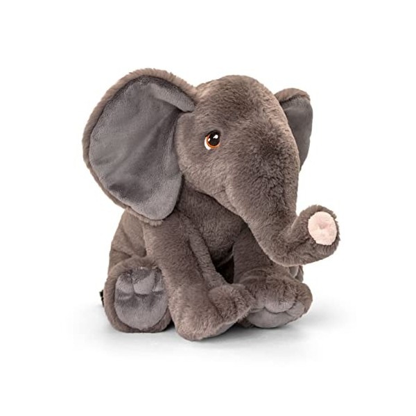 Keel Toys KEELECO - Peluche 100% recyclée - Jouet écologique pour Enfant - Peluche Eléphant 45cm - SE1031