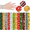 ELCOHO Lot de 48 bracelets Slap de Noël à clipser pour fête de Noël