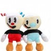 Dlishka 9inch Cuphead Plush Toys with Red and Blue Models,Soft Adventure Mecup and Brocup Stuffed Plushies Suitable for Gifts