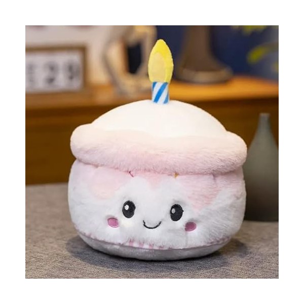 NOpinz Nouveau Gâteau Fourré en Peluche Fraise Fruits Muffin Forme Jouet en Peluche Mignon Snack Décoration Fête Enfants Cade