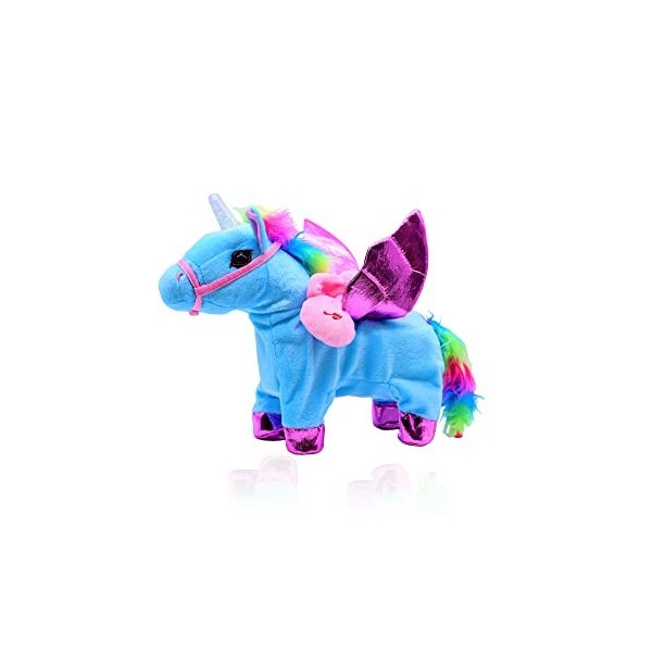 Jouet Licorne Coloré | Peluche Licorne dansante en Mouvement avec Ailes | Peluche Licorne pour bébés Filles et Fans de Petits