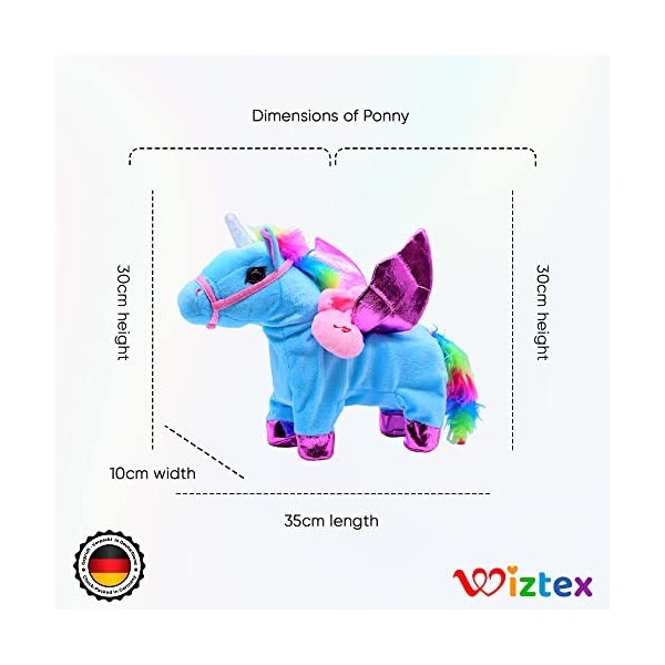 Jouet Licorne Coloré | Peluche Licorne dansante en Mouvement avec Ailes | Peluche Licorne pour bébés Filles et Fans de Petits