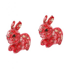 Toyvian 2 Pièces Année du Lapin Mascotte Décorations De Maison pour La Maison en Peluche Jouet Bidoof Peluche Animaux Jouets 