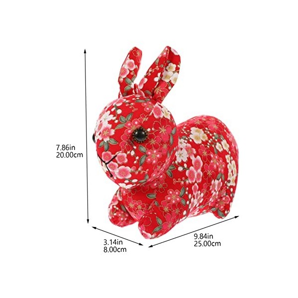 Toyvian 2 Pièces Année du Lapin Mascotte Décorations De Maison pour La Maison en Peluche Jouet Bidoof Peluche Animaux Jouets 