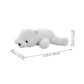 PRETYZOOM Coussin De Ours Poupée Jouet Animal Réaliste Peluches Ours Polaire Peluche Animal De Dessin Animé Peluche Ours Pola