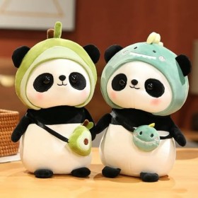 Kawaii Panda Peluche Jouets Animaux Mignons Ours Dinosaures Lapin Fleur Coussin en Peluche Enfants Cadeaux Anniversaire Cadea