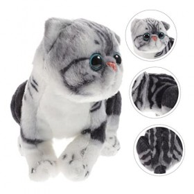 Abaodam Poupée De Chat Tigré Jouets danimaux en Peluche pour Chat Jouets danimaux en Peluche Jouet en Peluche pour Chat de