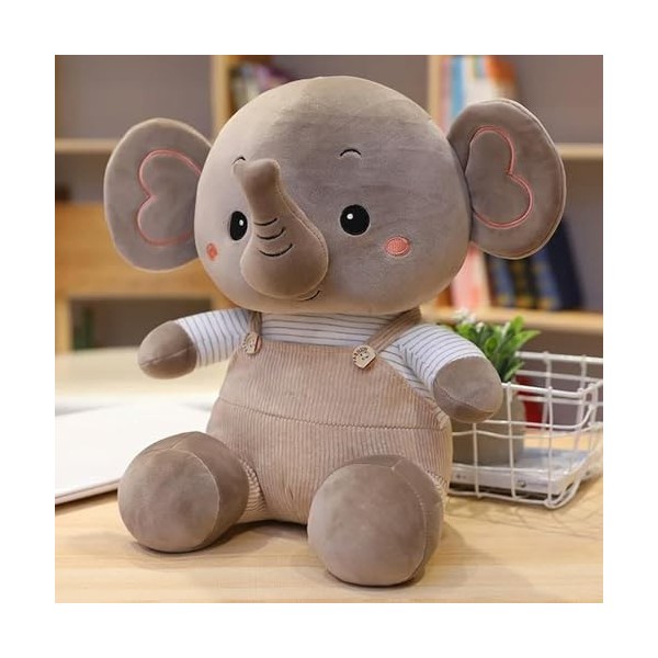 SaruEL Éléphant Peluche Jouet décoratif Peluche Animal Oreiller Peluche Coussin poupée Enfants Fille Cadeaux 32cm 1