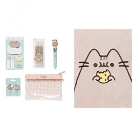 Grupo Erik - Set de Papeterie Pusheen Foodie Collection & Erik® Carnet de notes Pusheen, Couverture en Peluche | Bullet Journ