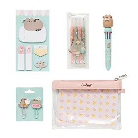 Grupo Erik - Set de Papeterie Pusheen Foodie Collection & Erik® Carnet de notes Pusheen, Couverture en Peluche | Bullet Journ