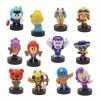 Bizak Brawl Stars Pack de 12 Figurines Collection Piper, Figures du Jeu Multijoueur de Combat, Figures avec Pied 64116505 , 