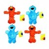 Sesame Street Lot de 4 à 2 figurines Elmo et Cookie Monster en peluche super douce avec étiquettes 23 cm