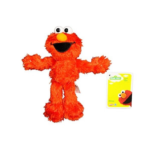 Sesame Street Lot de 4 à 2 figurines Elmo et Cookie Monster en peluche super douce avec étiquettes 23 cm