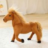 NOpinz Peluche Animal poupée Cheval Oreiller Enfants créatif Anniversaire décoration Cadeau Cheval Peluche Jouet 26cm 3