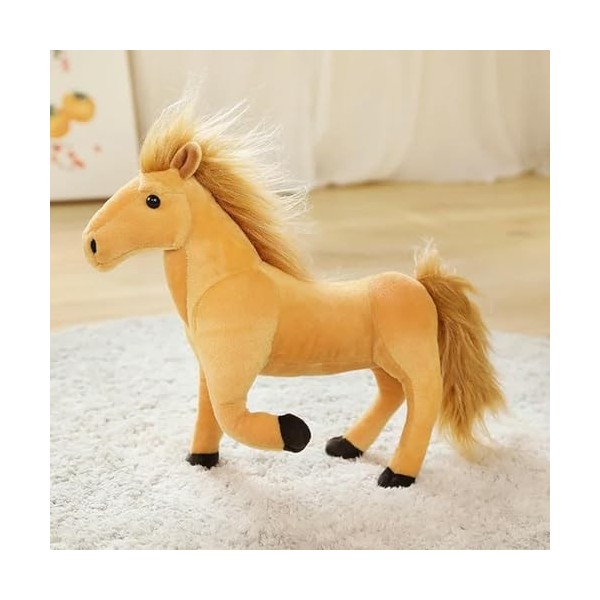 NOpinz Peluche Animal poupée Cheval Oreiller Enfants créatif Anniversaire décoration Cadeau Cheval Peluche Jouet 26cm 3