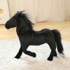 NOpinz Peluche Animal poupée Cheval Oreiller Enfants créatif Anniversaire décoration Cadeau Cheval Peluche Jouet 26cm 3
