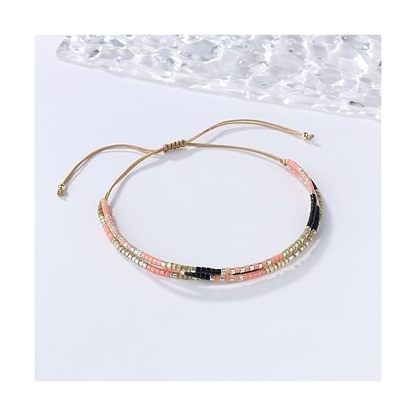 C·QUAN CHI Ata Yuki Executives Beads Bangle Bracelets Bracelets En Cuir Bracelets Faits À La Main Bijoux Pour Femmes Bo00-Chi