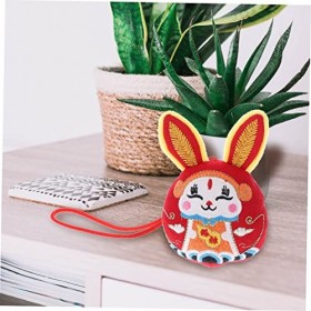 Abaodam 2 Pièces Ornement De Lapin Wufu Décorations Darbres du Nouvel an Chinois 2023 Lapin en Peluche pour Le Nouvel an Chi