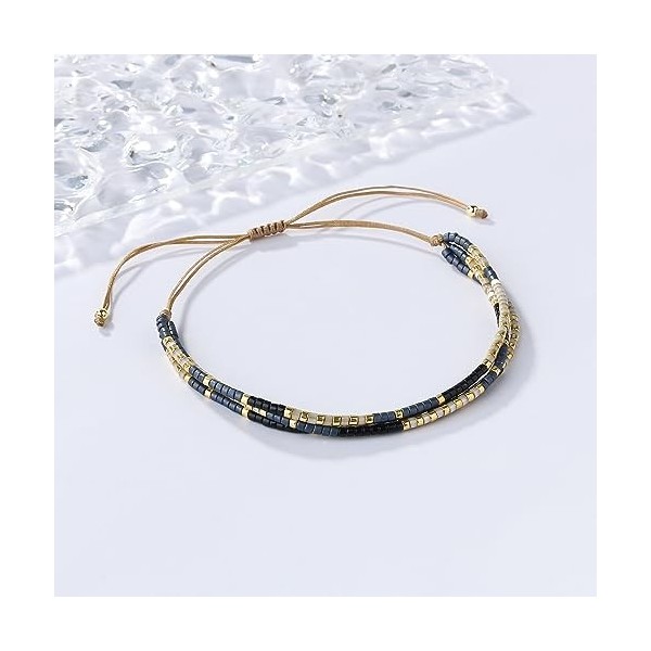 C·QUAN CHI Ata Yuki Executives Beads Bangle Bracelets Bracelets En Cuir Bracelets Faits À La Main Bijoux Pour Femmes Bo00-Chi