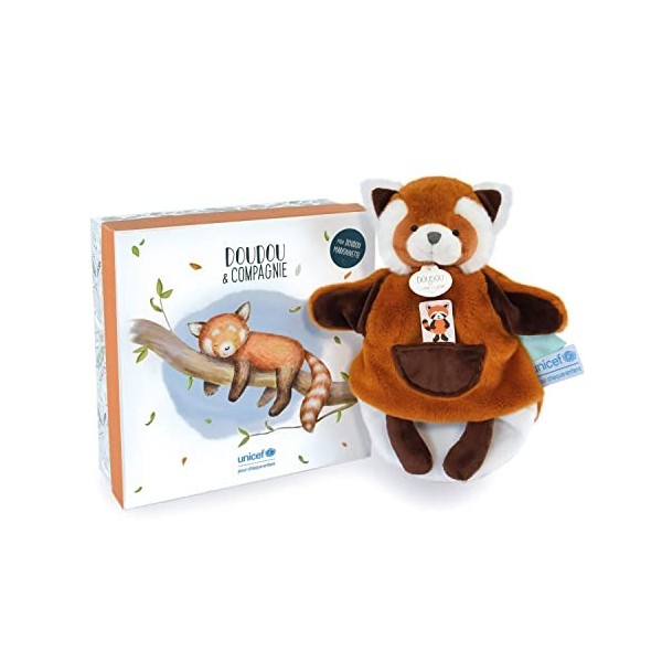 Peluche Panda roux avec bébé - Doudou et compagnie