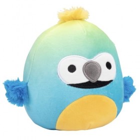 Squishmallows Kellytoy Peluche Baptise The Macaw de 12,7 cm sous licence officielle – Mini oiseau en peluche doux et spongieu