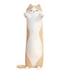 Katutude Oreiller De Chat Mignon Long, Longue Peluche Chat, Animaux en Peluche Douce Long Oreiller de Canapé Lit, Chat en Pel