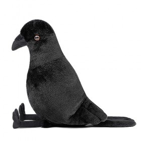 MAOWO Planet Jouet en peluche animal en peluche de corbeau à grand bec, peluches danimaux réalistes doiseau, poupée danima