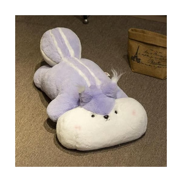 GagaLu Poupée en Peluche écureuil de Dessin animé Mignon Grosse Queue Peluche Animal Jouet créatif Tapis Chambre décoration E