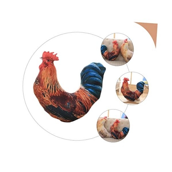 OATIPHO Artificielle Coq Oreiller Océan Animal en Peluche Oreiller Décoratif pour Canapé Enfants Jouets en Peluche Coq Coussi