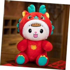 Totority en Peluche Dragon Mascotte Dragon en Peluche Chinois Dragon Jouet Peluche Dragon Poupée Bureau Dragon Poupée en Pelu