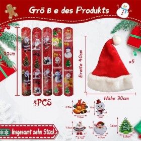 RURIZHONGTIAN Lot de 5 bonnets de Noël, bonnet de Noël pour adulte, rouge, ensemble de bonnet de Noël, bonnet de Père Noël en