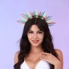 Flayem Serre-tête multicolore Halo pour carnaval, accessoire pour cheveux pour femmes et filles