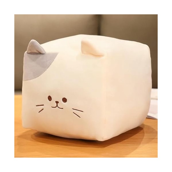 SaruEL Coussin en Peluche Douce Oreiller Oreiller câlin carré Doux Fille en Peluche Animal Chat Peluche Jouet Cadeau pour Enf