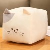 SaruEL Coussin en Peluche Douce Oreiller Oreiller câlin carré Doux Fille en Peluche Animal Chat Peluche Jouet Cadeau pour Enf