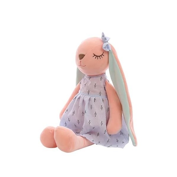 EacTEL Mignon Dessin Animé Longue Oreille Lapin Poupée Jouets en Peluche Enfants Lapin en Peluche Animal Jouets Anniversaire 