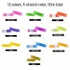 Lot de 50 bracelets dentrée, bracelets didentification, bracelets de sécurité, bracelets dentrée imperméables pour le cont