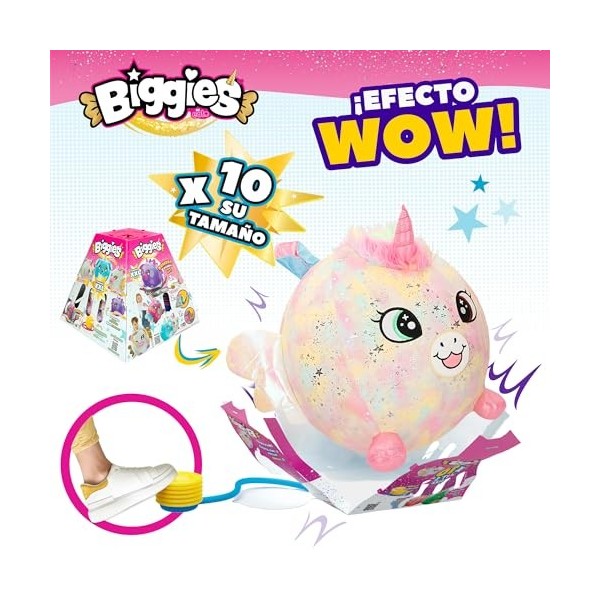 ColorBaby Biggies - Licorne Fantaisie en Peluche géante avec gonflement, Jouets Surprise, Balle Douce, Taille XXL, Animaux en